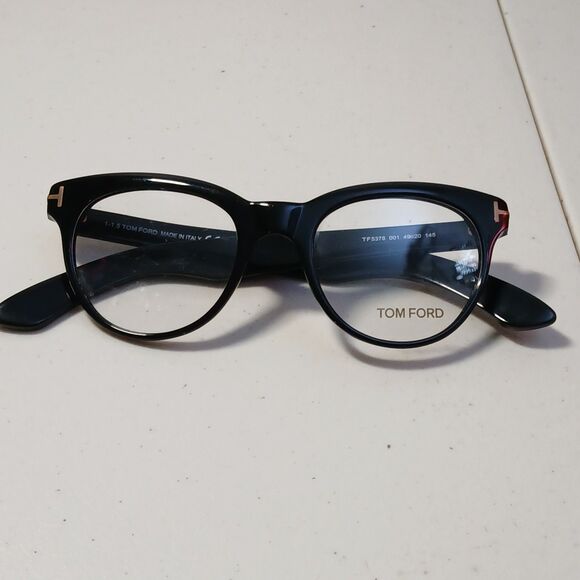Tom Ford TF5378 001 Women\'s Black Cat Eye Eyeglasses Frames 49□20 Made in Italy